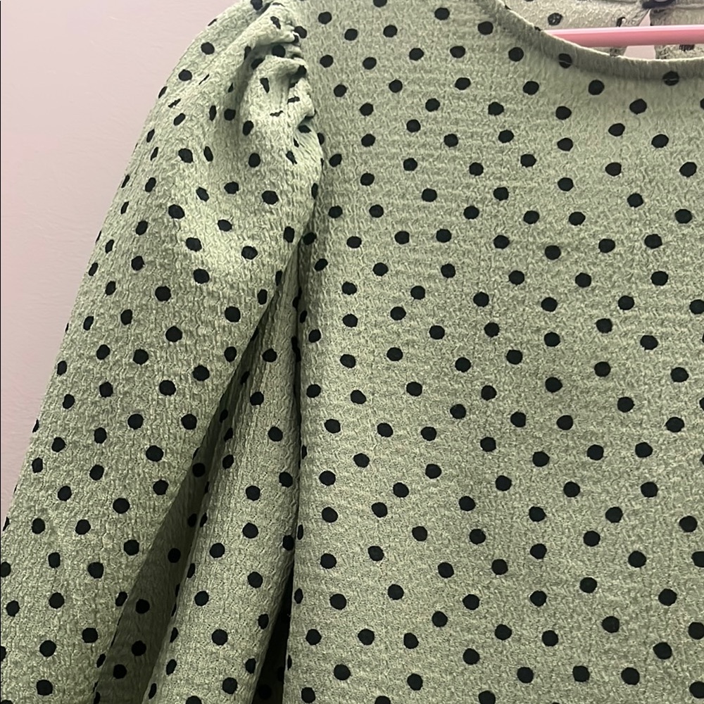 Zara textured polka dot top 11-12 - Picture 6 of 9